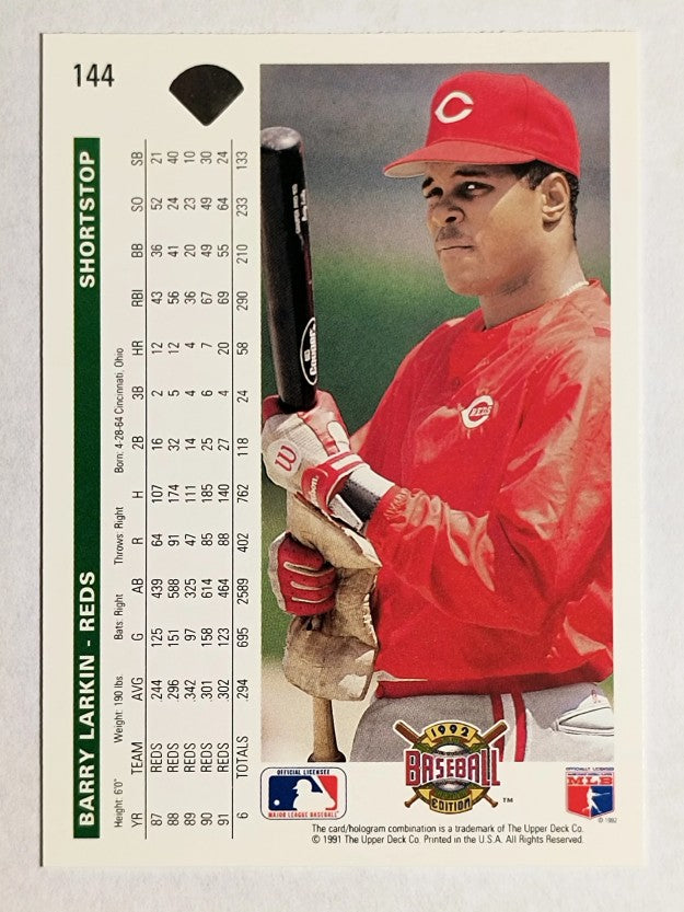 1992 Upper Deck #144 Barry Larkin