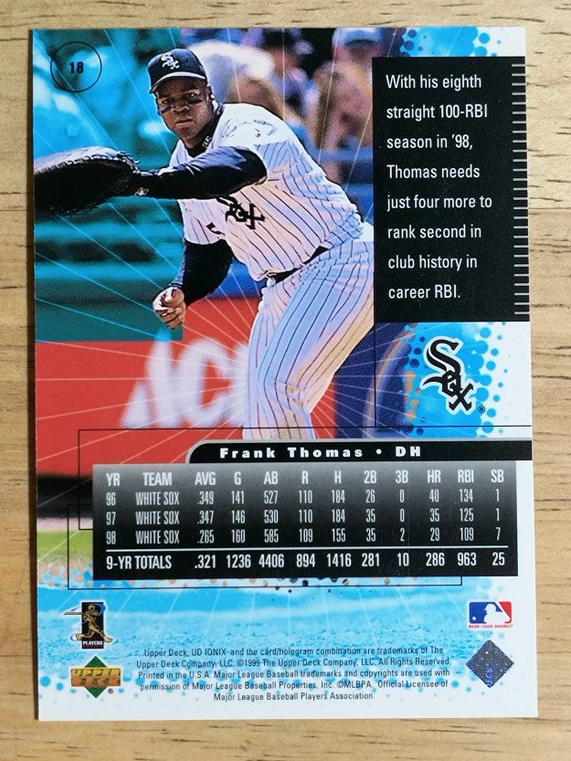 1999 UD Ionix #18 Frank Thomas