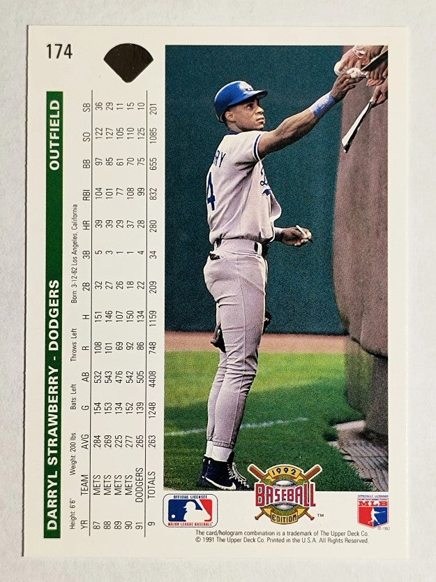 1992 Upper Deck #174 Darryl Strawberry