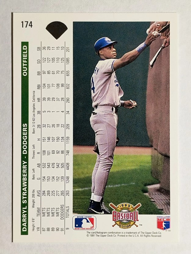 1992 Upper Deck #174 Darryl Strawberry