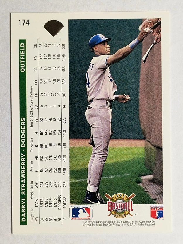 1992 Upper Deck #174 Darryl Strawberry