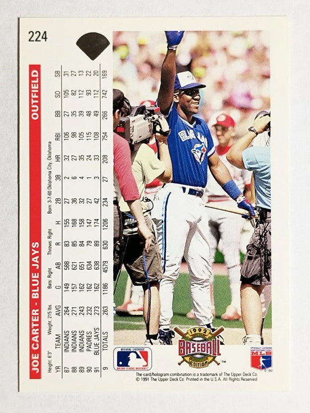 1992 Upper Deck #224 Joe Carter