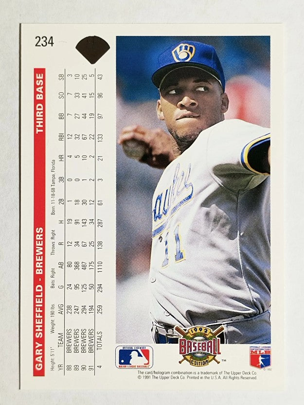 1992 Upper Deck #234 Gary Sheffield