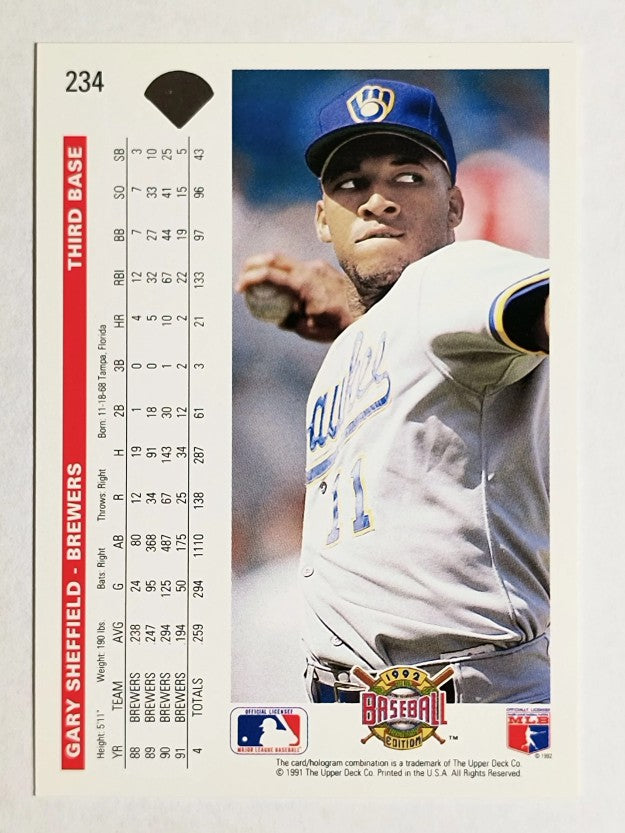 1992 Upper Deck #234 Gary Sheffield
