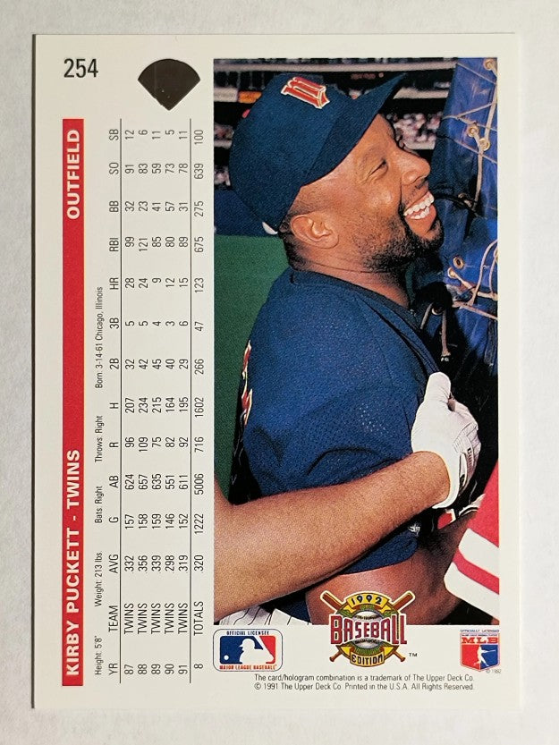 1992 Upper Deck #254 Kirby Puckett