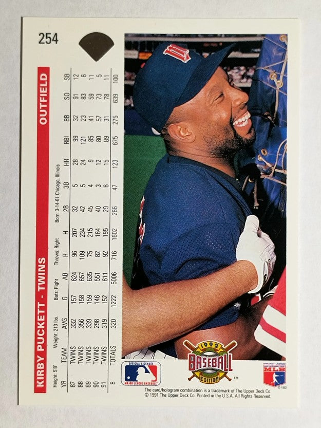 1992 Upper Deck #254 Kirby Puckett