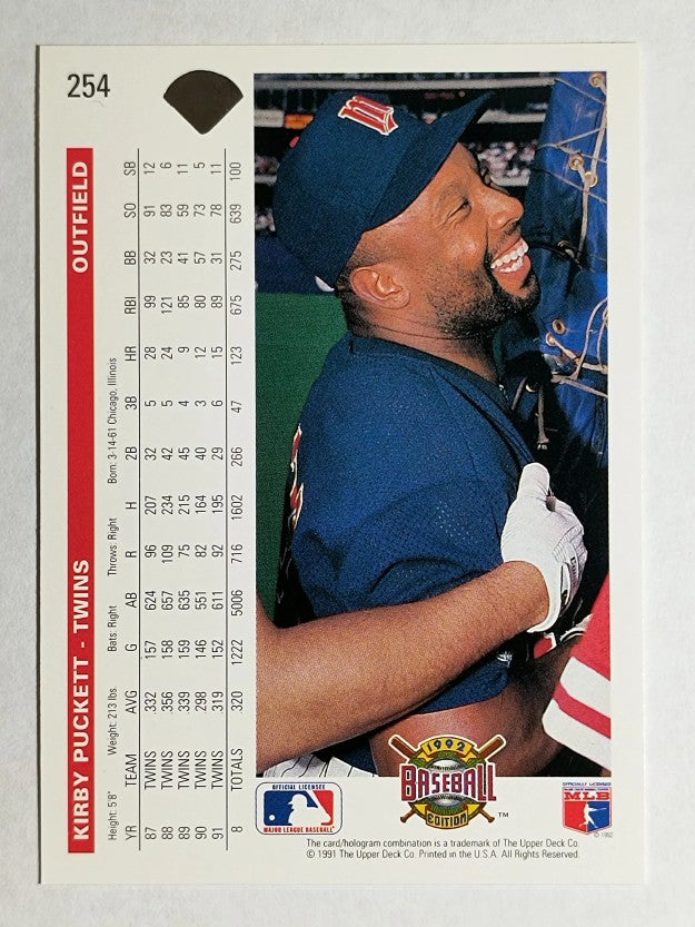 1992 Upper Deck #254 Kirby Puckett