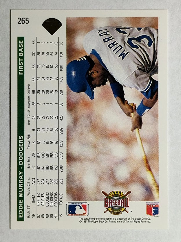 1992 Upper Deck #265 Eddie Murray
