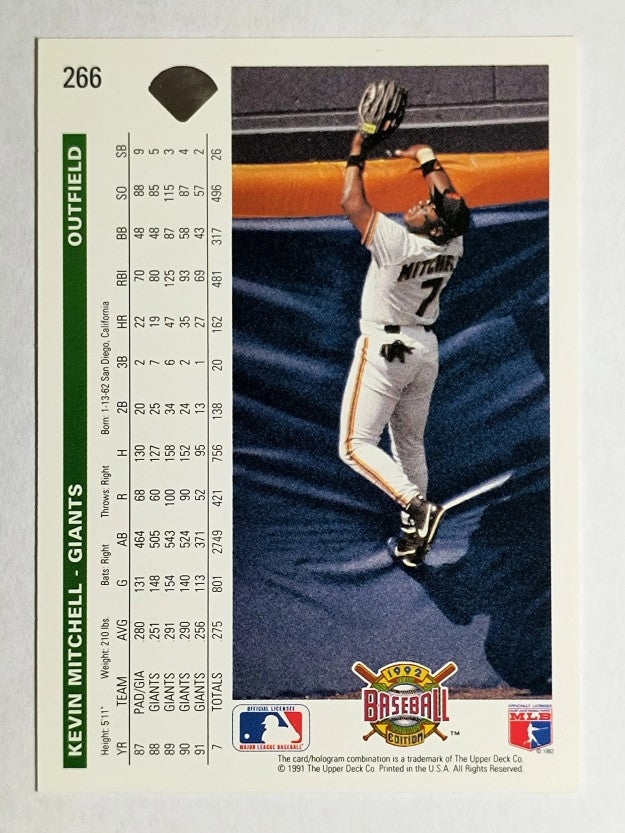 1992 Upper Deck #266 Kevin Mitchell