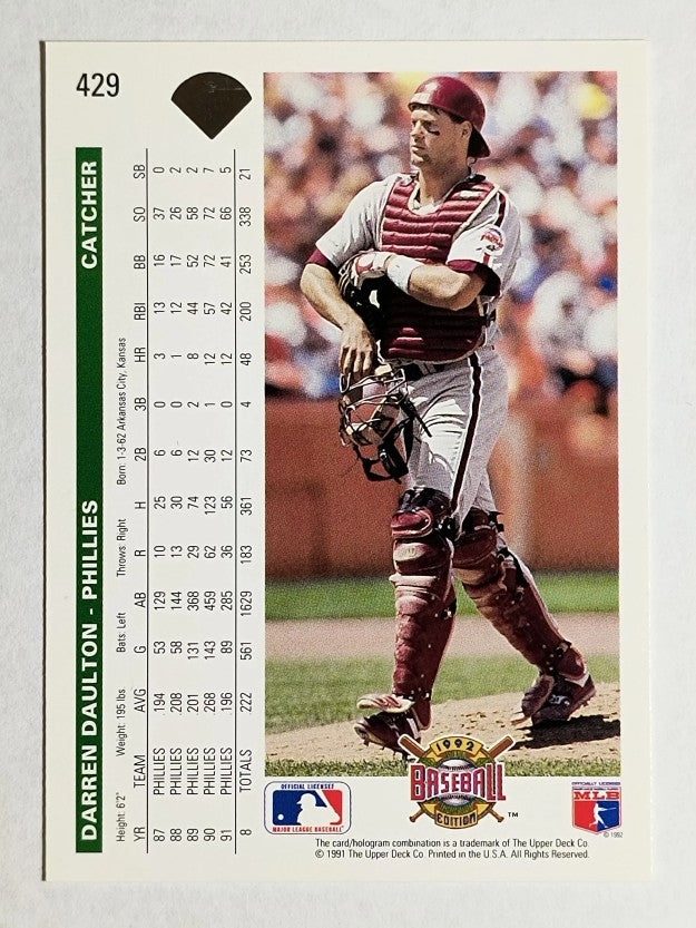 1992 Upper Deck #429 Darren Daulton