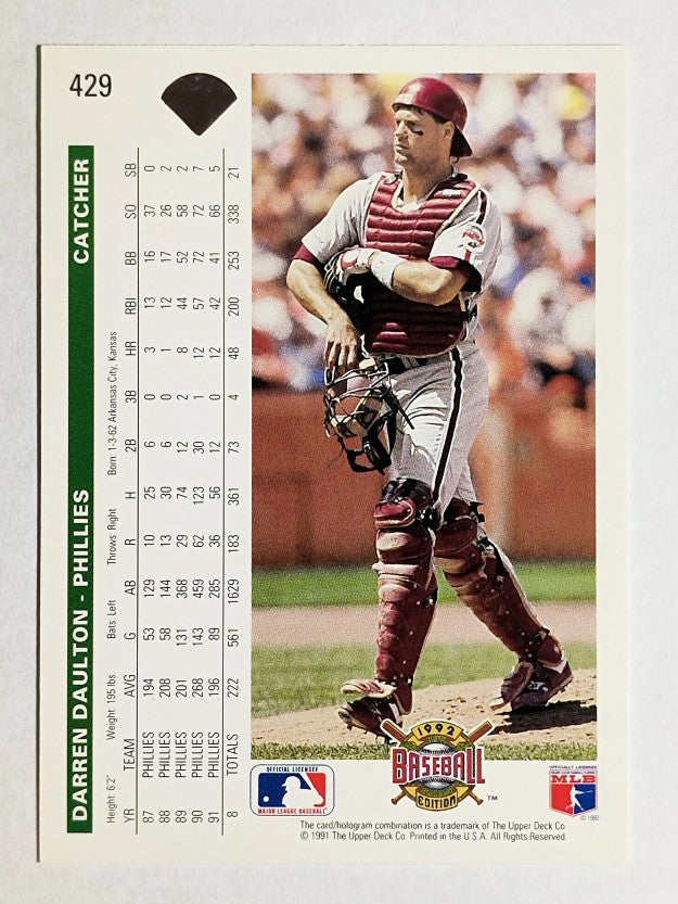1992 Upper Deck #429 Darren Daulton