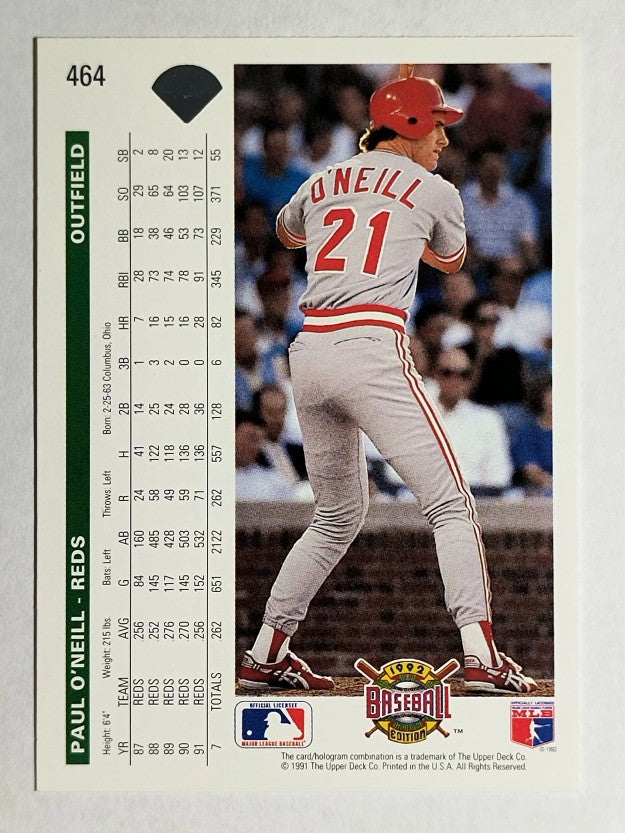 1992 Upper Deck #464 Paul O'Neill