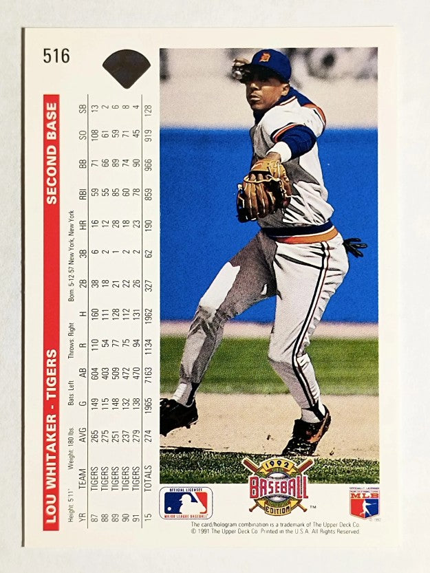 1992 Upper Deck #516 Lou Whitaker