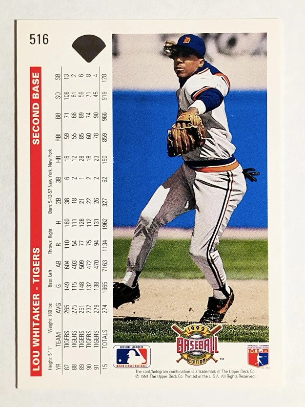 1992 Upper Deck #516 Lou Whitaker
