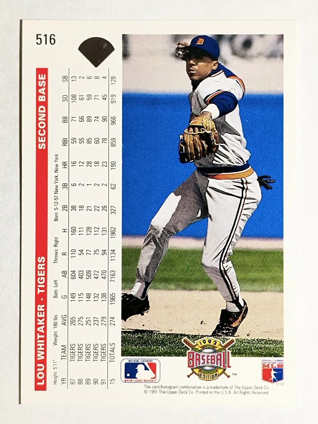 1992 Upper Deck #516 Lou Whitaker