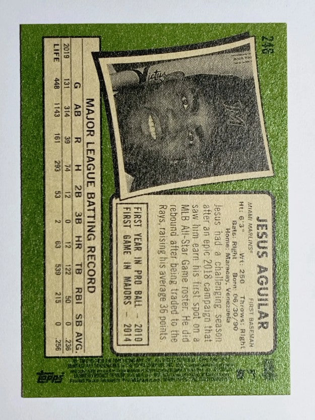 2020 Topps Heritage #246 Jesus Aguilar
