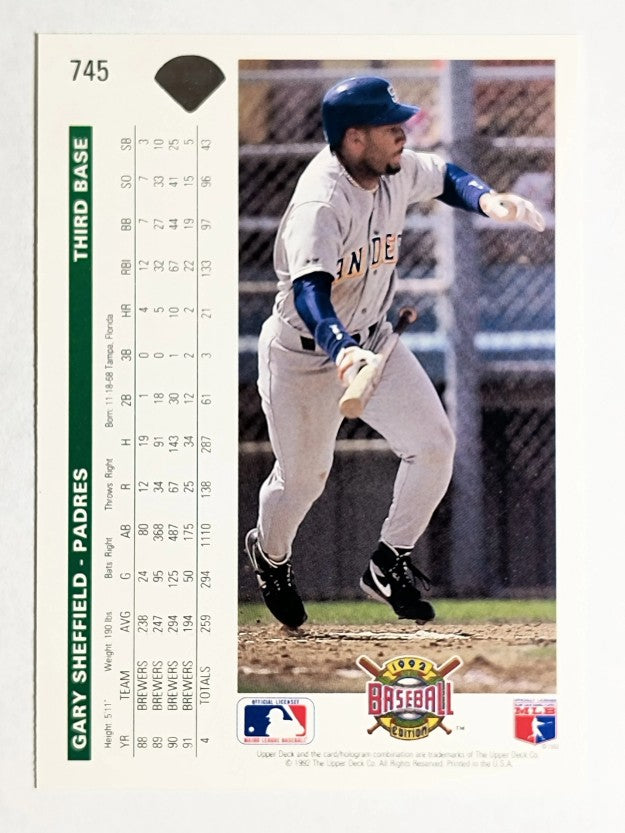 1992 Upper Deck #745 Gary Sheffield