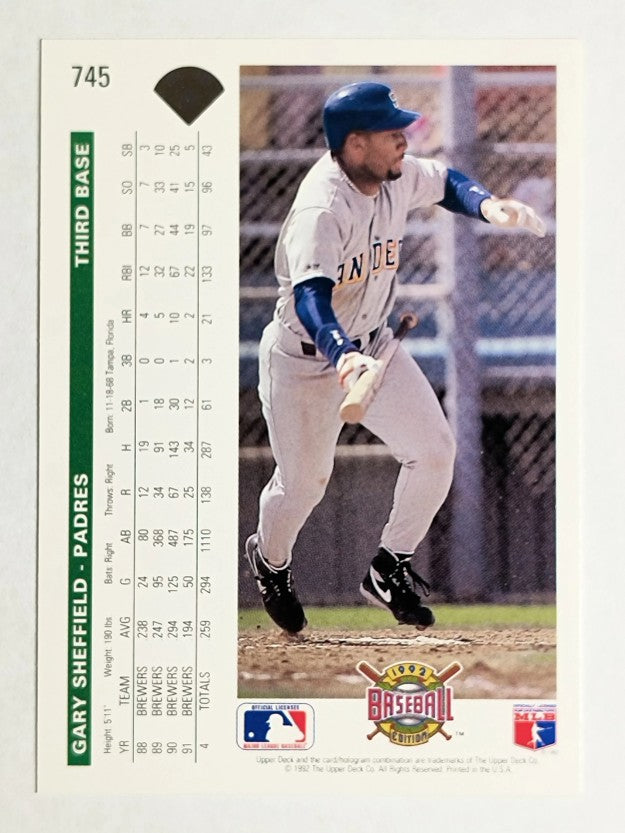 1992 Upper Deck #745 Gary Sheffield