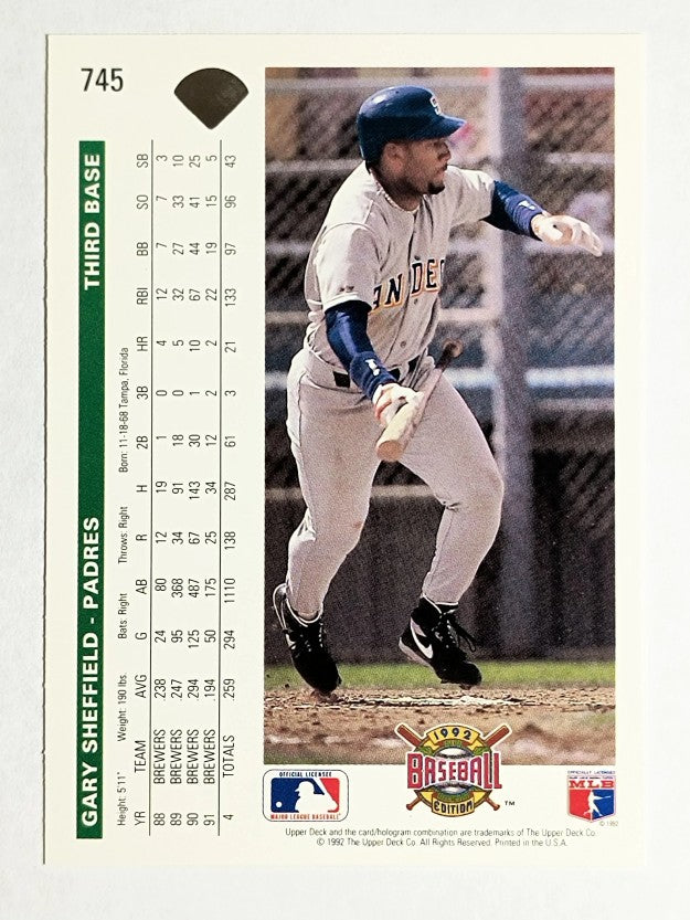 1992 Upper Deck #745 Gary Sheffield