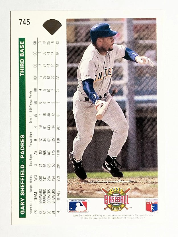 1992 Upper Deck #745 Gary Sheffield