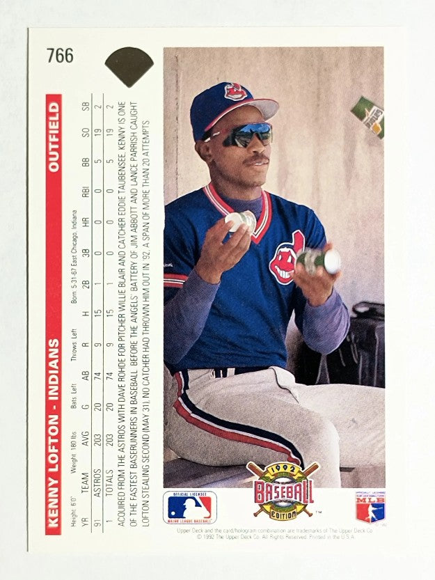 1992 Upper Deck #766 Kenny Lofton