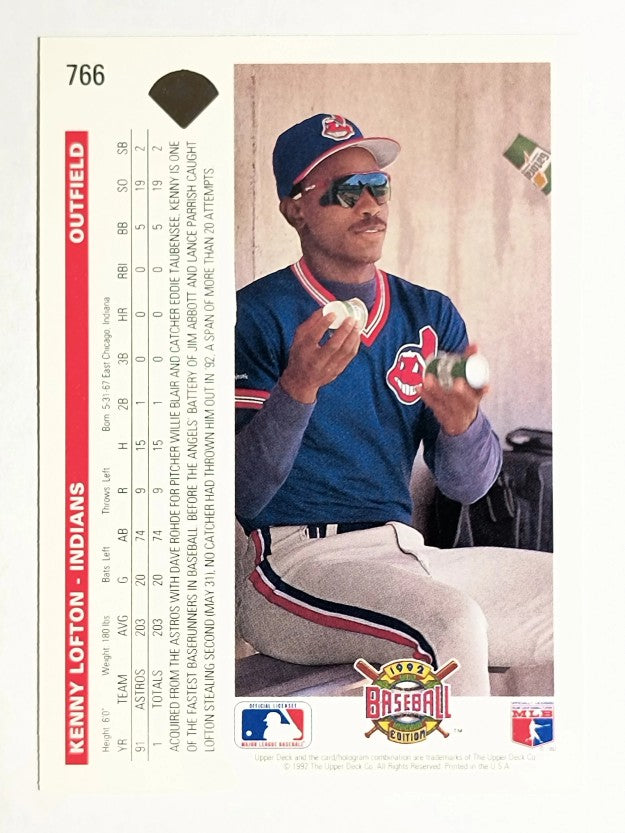 1992 Upper Deck #766 Kenny Lofton