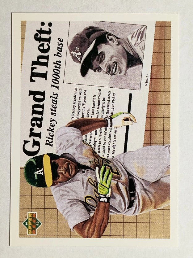 1992 Upper Deck #782 Rickey Henderson 1000