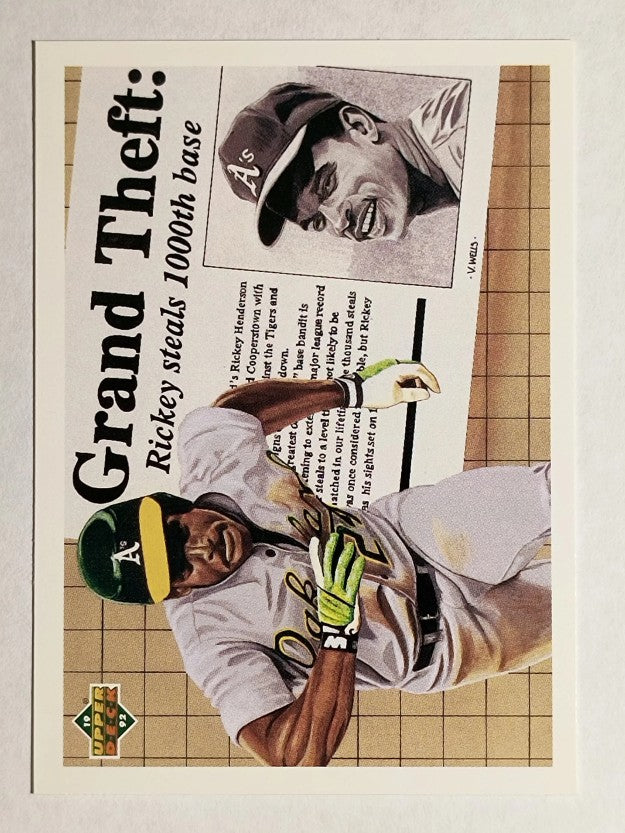 1992 Upper Deck #782 Rickey Henderson 1000