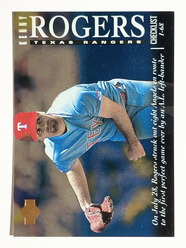 1995 Upper Deck Checklists #4A Kenny Rogers