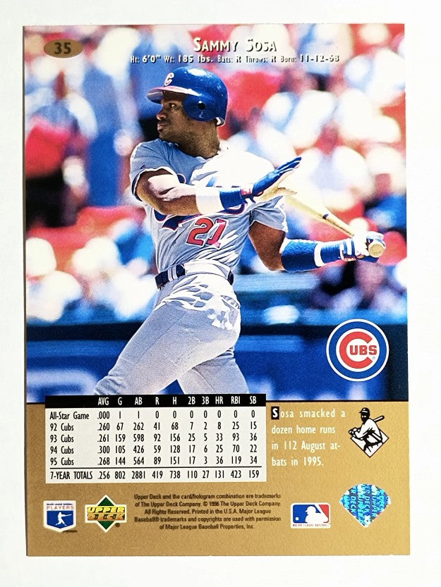 1996 Upper Deck #35 Sammy Sosa