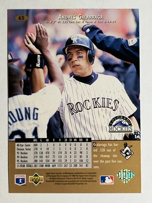 1996 Upper Deck #65 Andres Galarraga