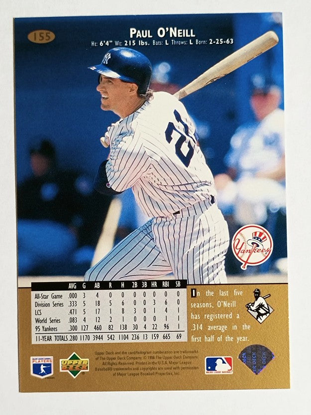 1996 Upper Deck #155 Paul O'Neill