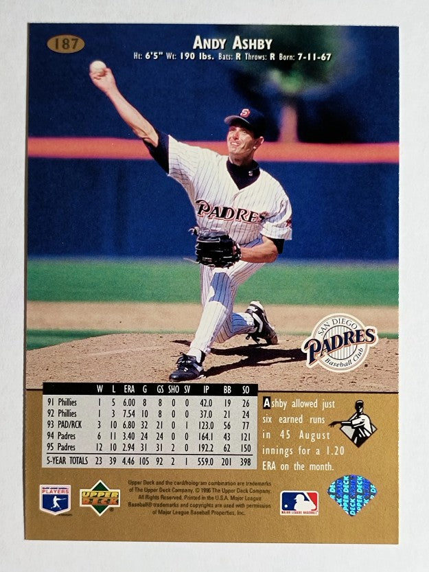1996 Upper Deck #187 Andy Ashby