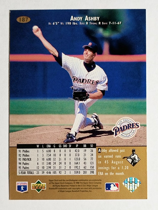 1996 Upper Deck #187 Andy Ashby