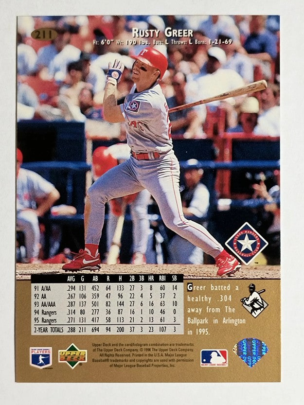 1996 Upper Deck #211 Rusty Greer