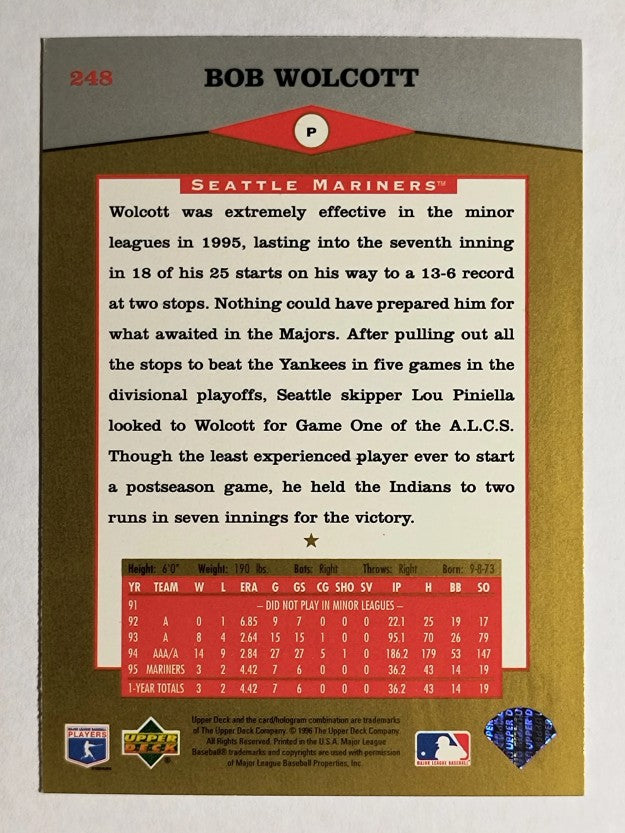 1996 Upper Deck #248 Bob Wolcott