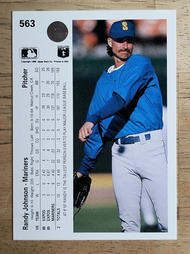 1990 Upper Deck #563 Randy Johnson