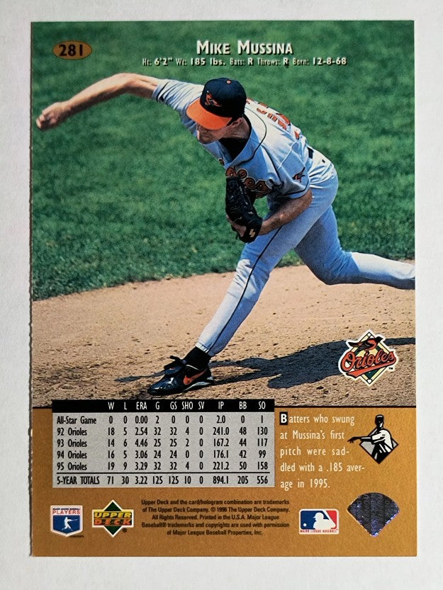 1996 Upper Deck #281 Mike Mussina