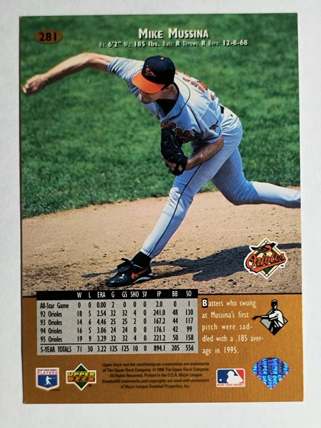 1996 Upper Deck #281 Mike Mussina