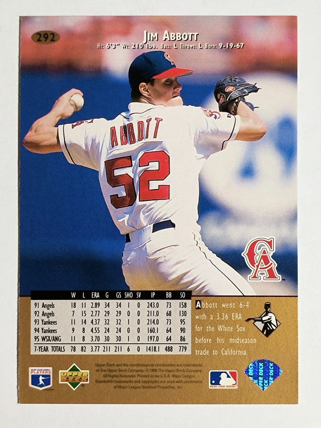 1996 Upper Deck #292 Jim Abbott