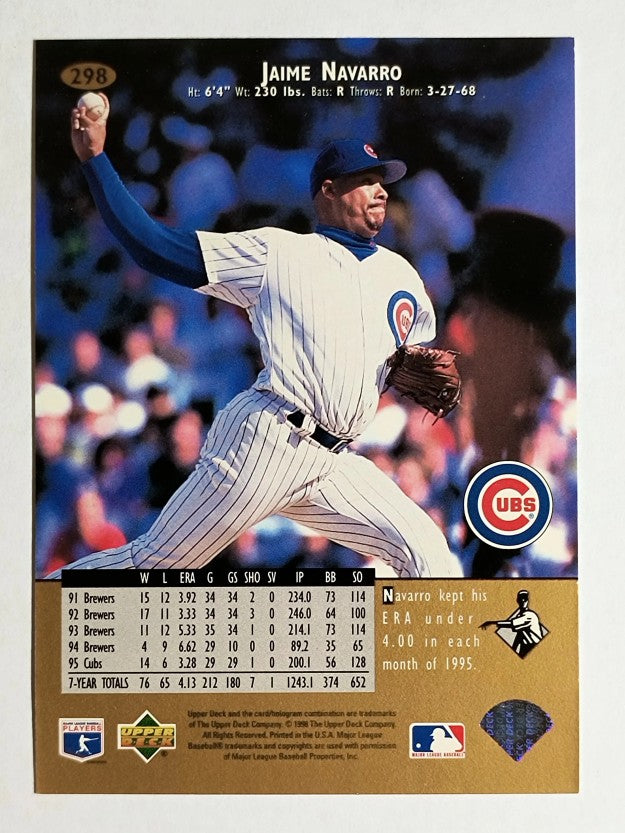 1996 Upper Deck #298 Jaime Navarro