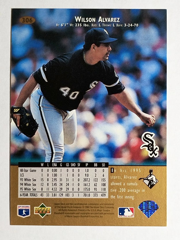 1996 Upper Deck #306 Wilson Alvarez