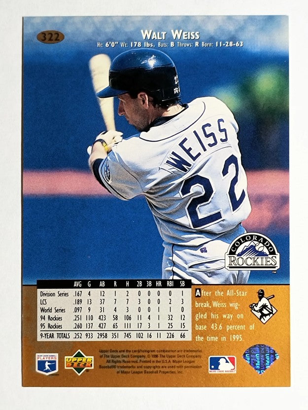 1996 Upper Deck #322 Walt Weiss