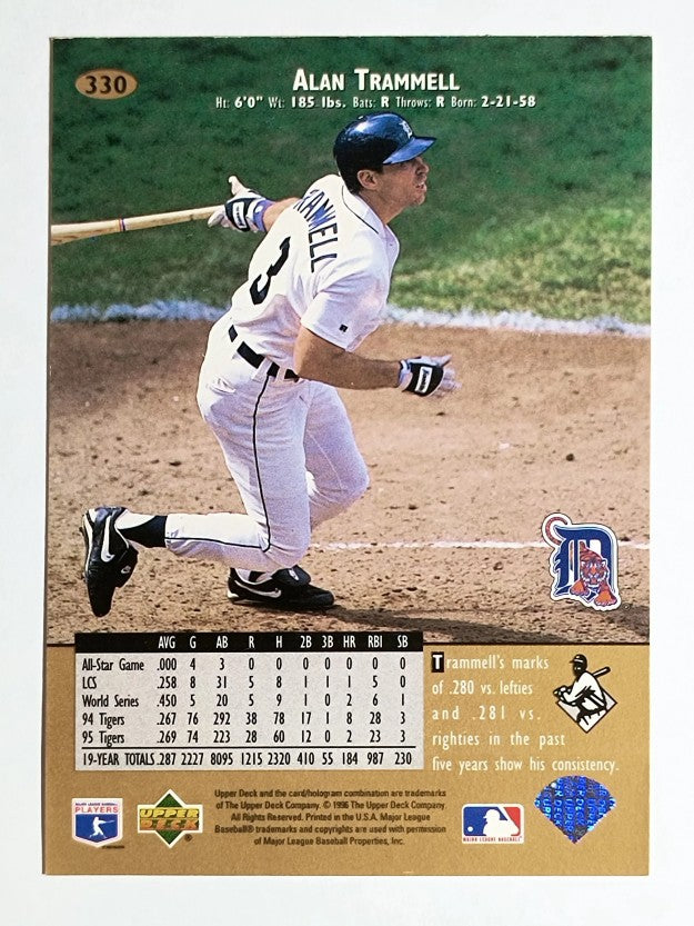 1996 Upper Deck #330 Alan Trammell