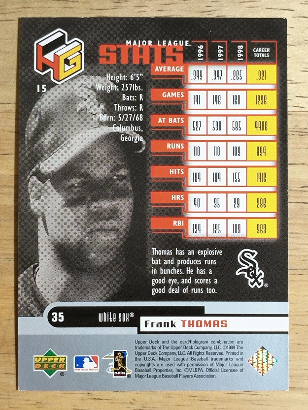 1999 Upper Deck HoloGrFX #15 Frank Thomas