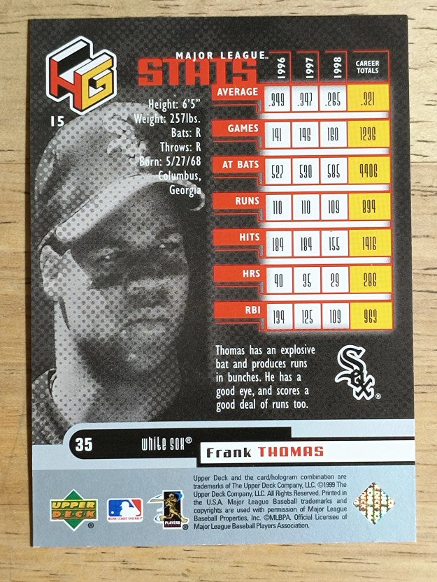 1999 Upper Deck HoloGrFX #15 Frank Thomas