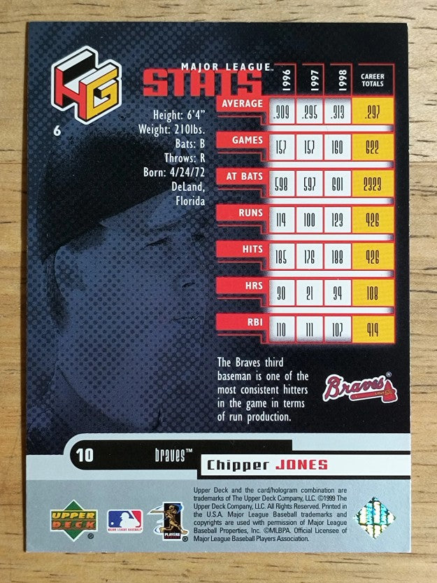 1999 Upper Deck HoloGrFX #6 Chipper Jones