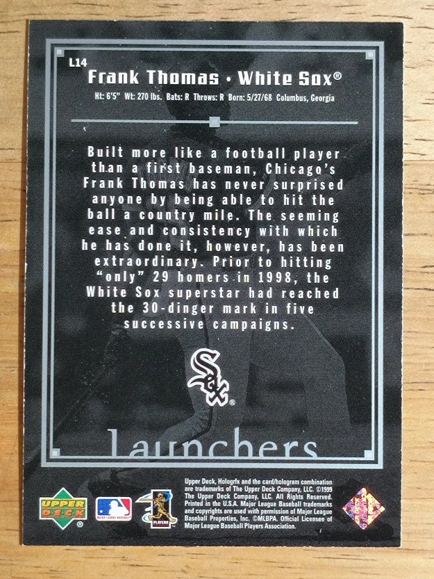 1999 Upper Deck HoloGrFX Launchers #L14 Frank Thomas