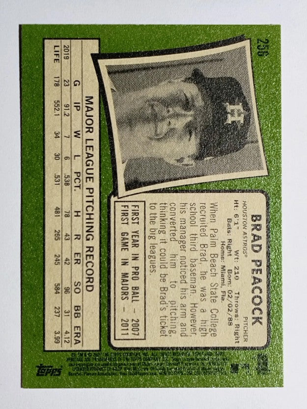 2020 Topps Heritage #256 Brad Peacock