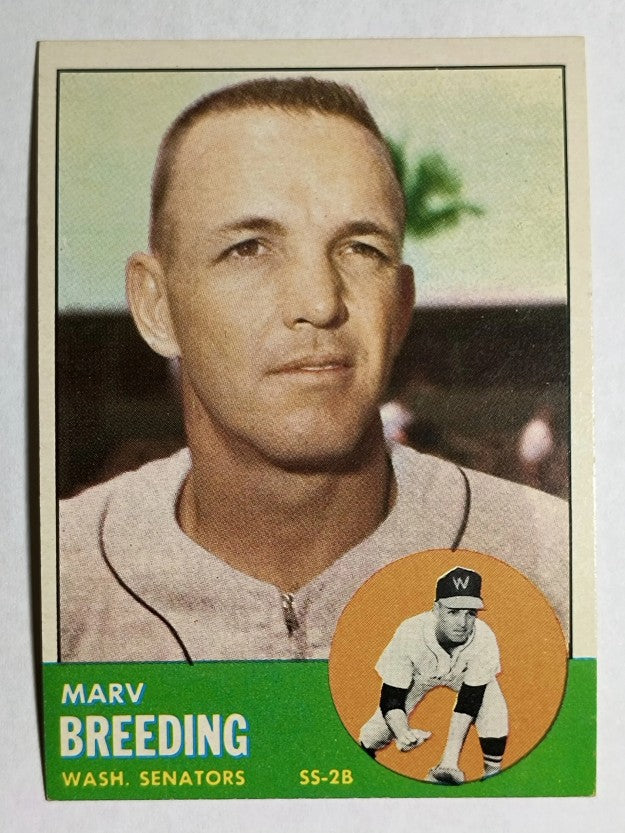 1963 Topps #149 Marv Breeding (NM)